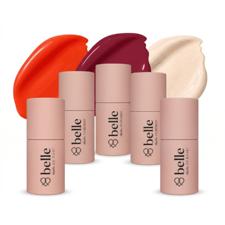 Zestaw hybrydowy 8belle – Base + Top + 3 kolory (Champagne / Red Set)